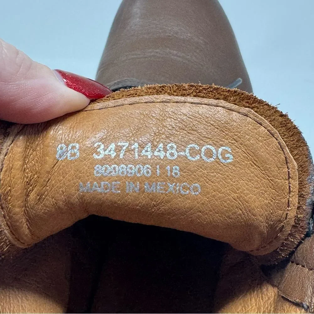 FRYE | Tyler Lace Up Cognac Brown Leather Boots Men’s Size 8